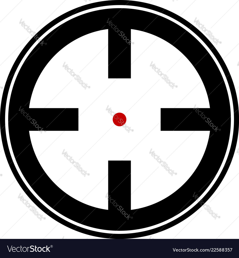 Target mark reticle crosshair icon for focus