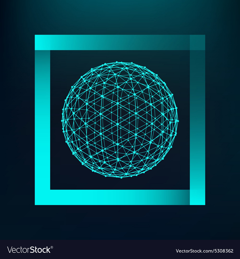 Abstract mesh polygonal background scope