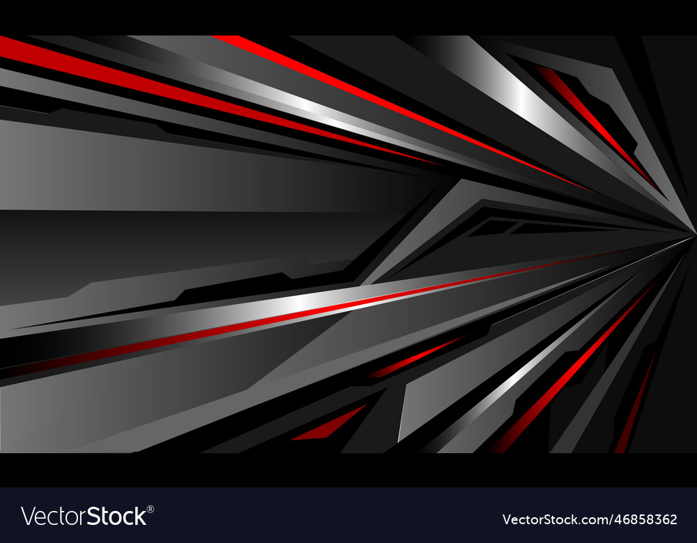 Abstract silver red speed geometric overlap Vector Image