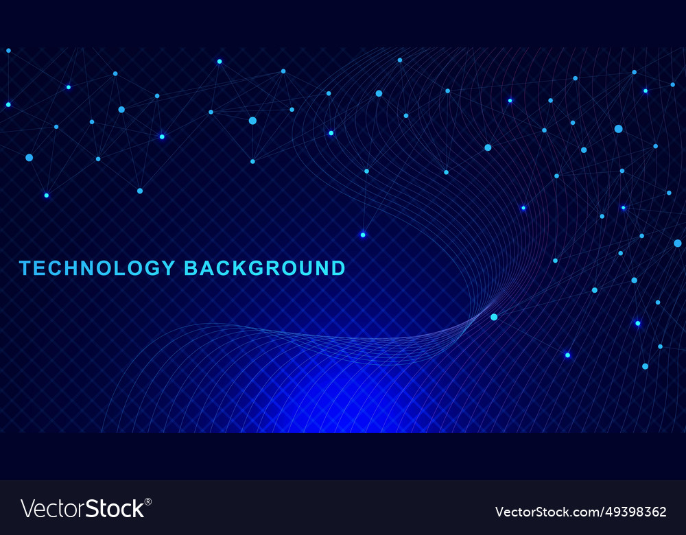 Abstract technology with connecting dots and lines Vector Image Abstract technology with connecting dots and lines