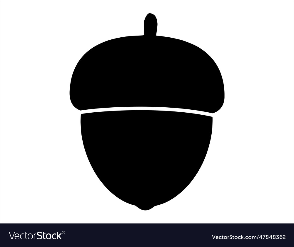 Acorn silhouette Royalty Free Vector Image - VectorStock