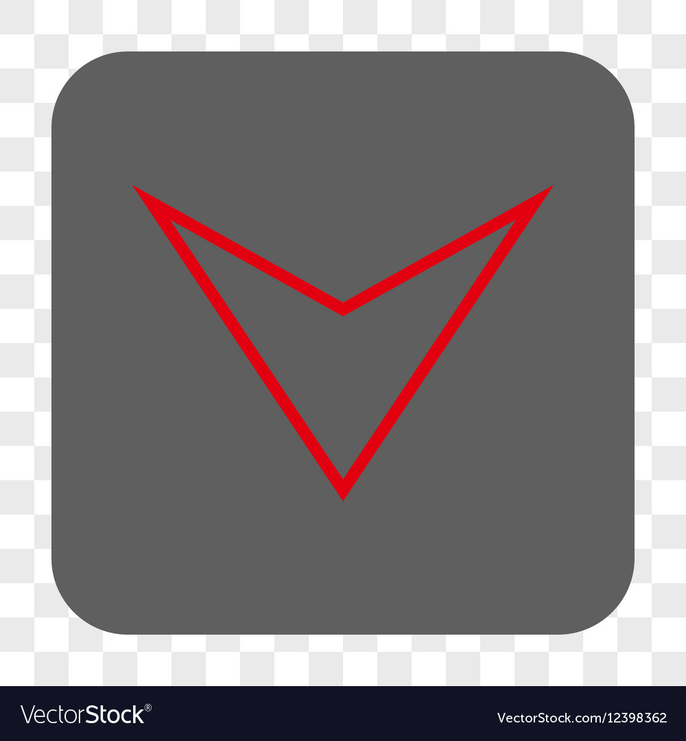 Arrowhead down rounded square button