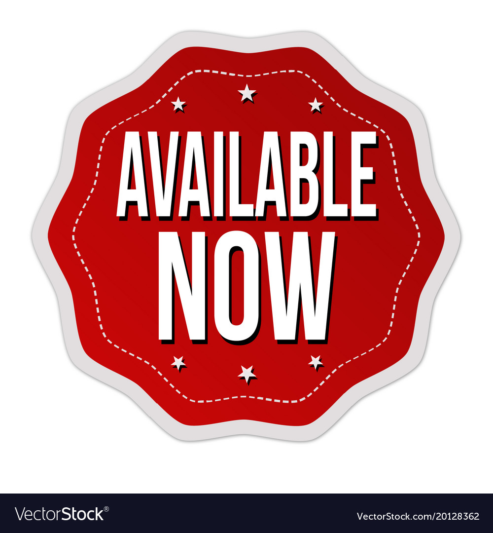 Available Now Stickers & Labels