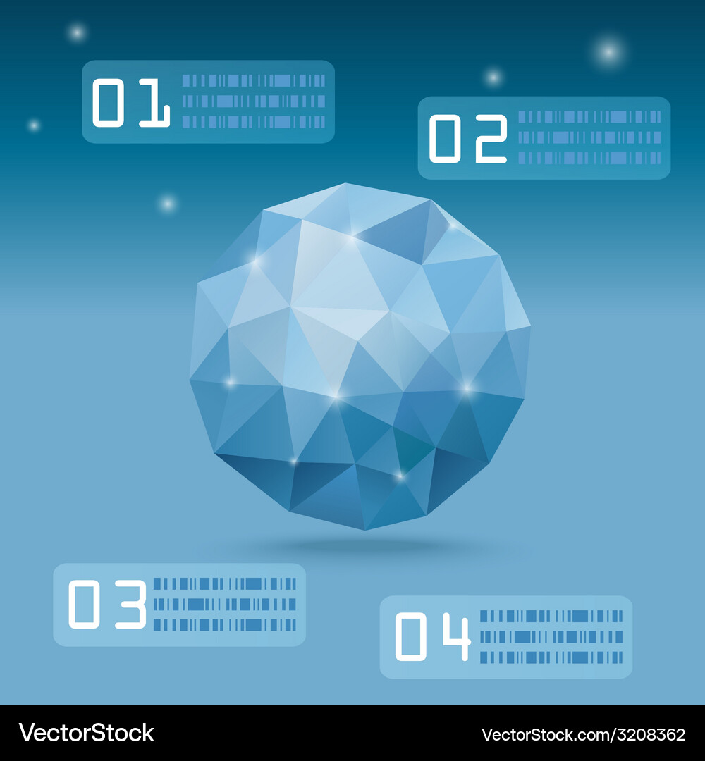 Blueorganicpolygon Royalty Free Vector Image - VectorStock