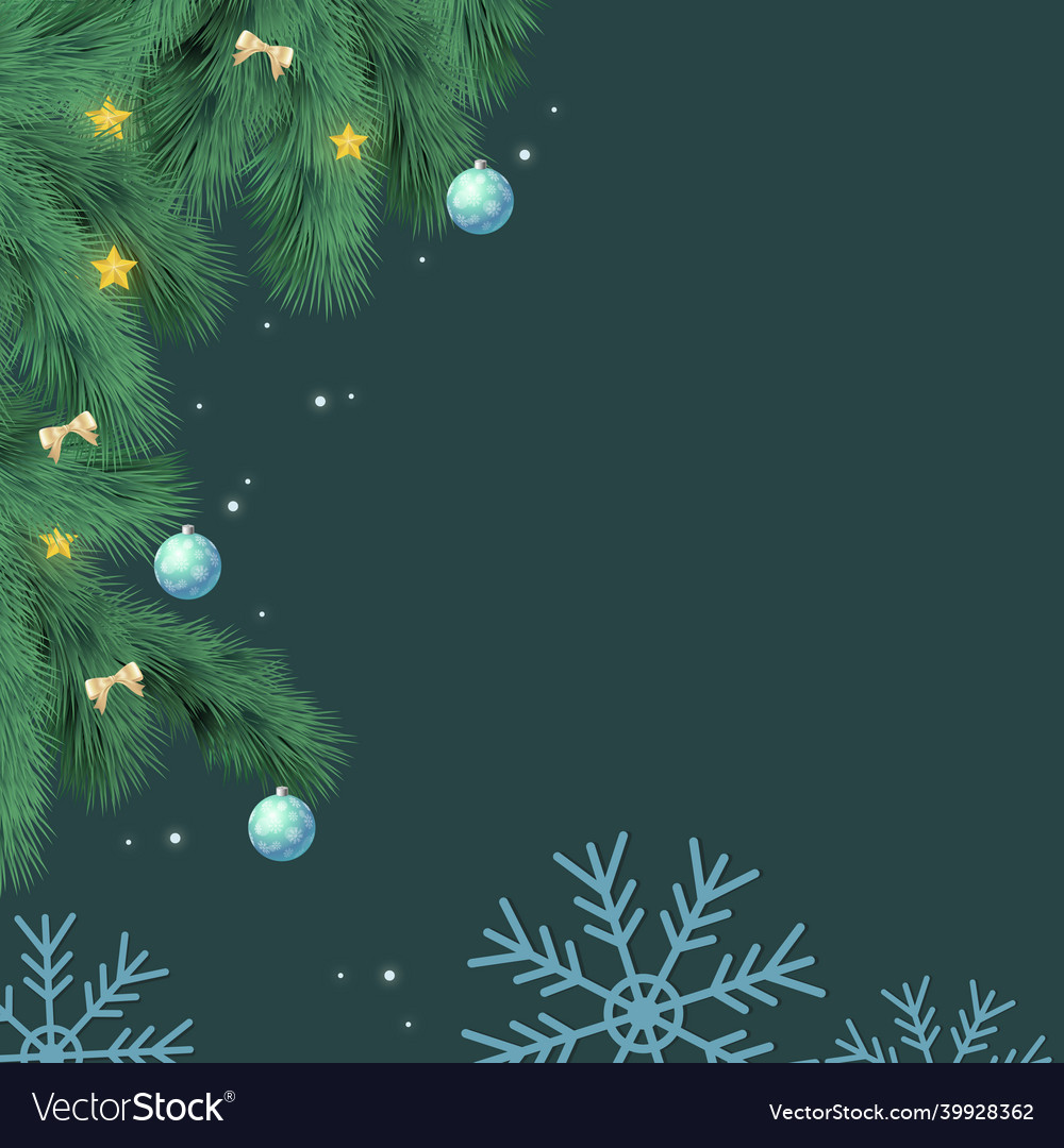 Christmas tree on dark background web template Vector Image Christmas tree on dark background web template
