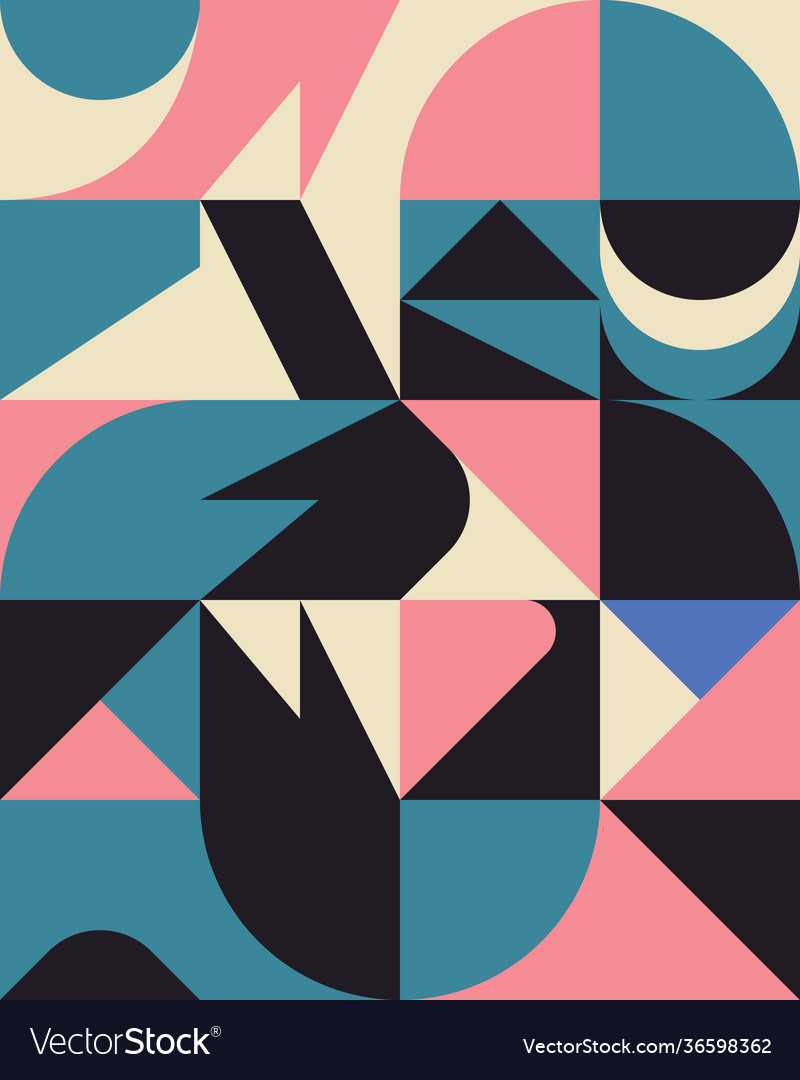 Deconstructed abstract pattern design vector image Deconstructed abstract pattern design