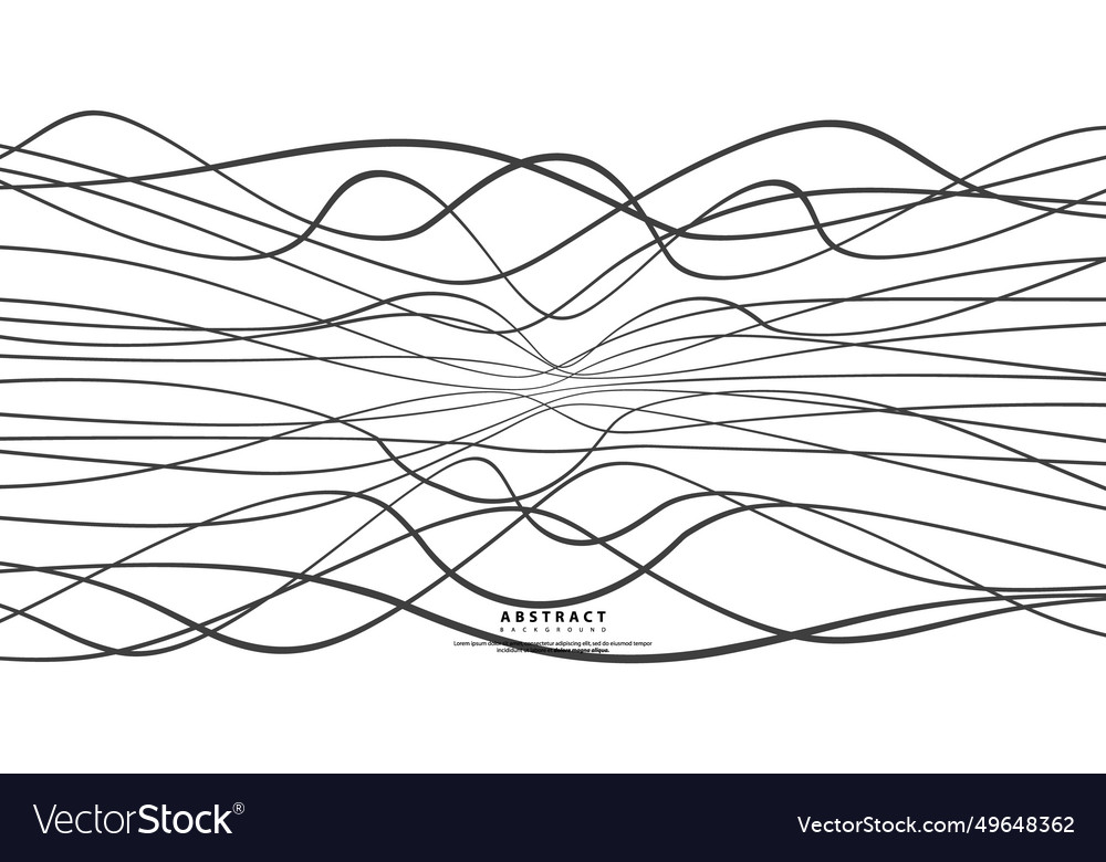 Hand drawn lines abstract pattern wave simple