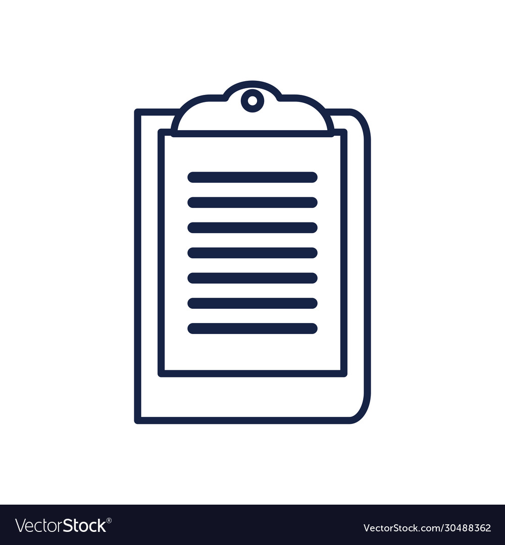 Isolated data document line style icon vector image Isolated data document line style icon