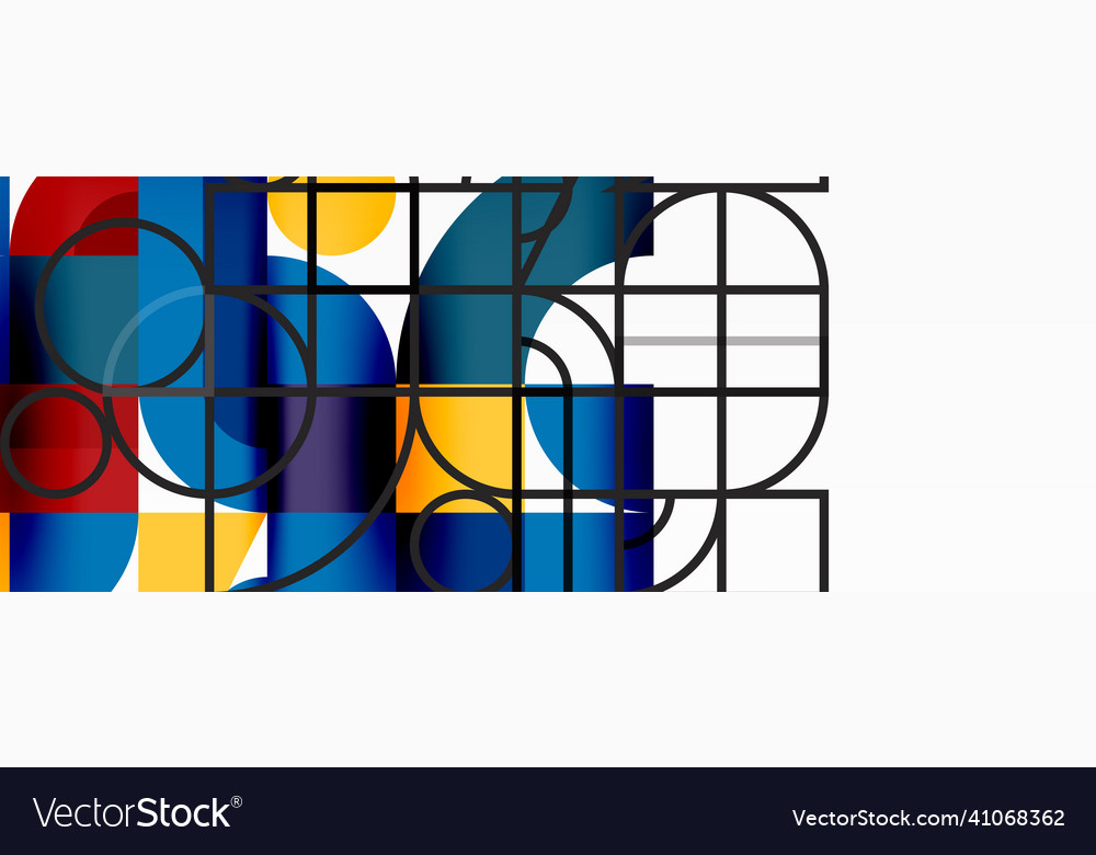 Minimal geometric abstract background circle vector image Minimal geometric abstract background circle