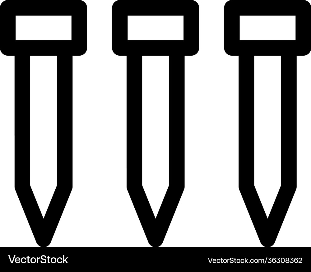 Nails icon or logo isolated sign symbol Royalty Free Vector