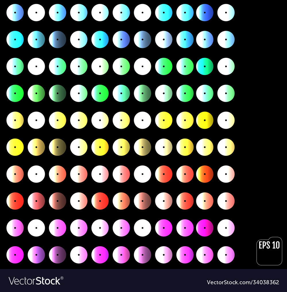 Set different colorful sequins vector image Set different colorful sequins