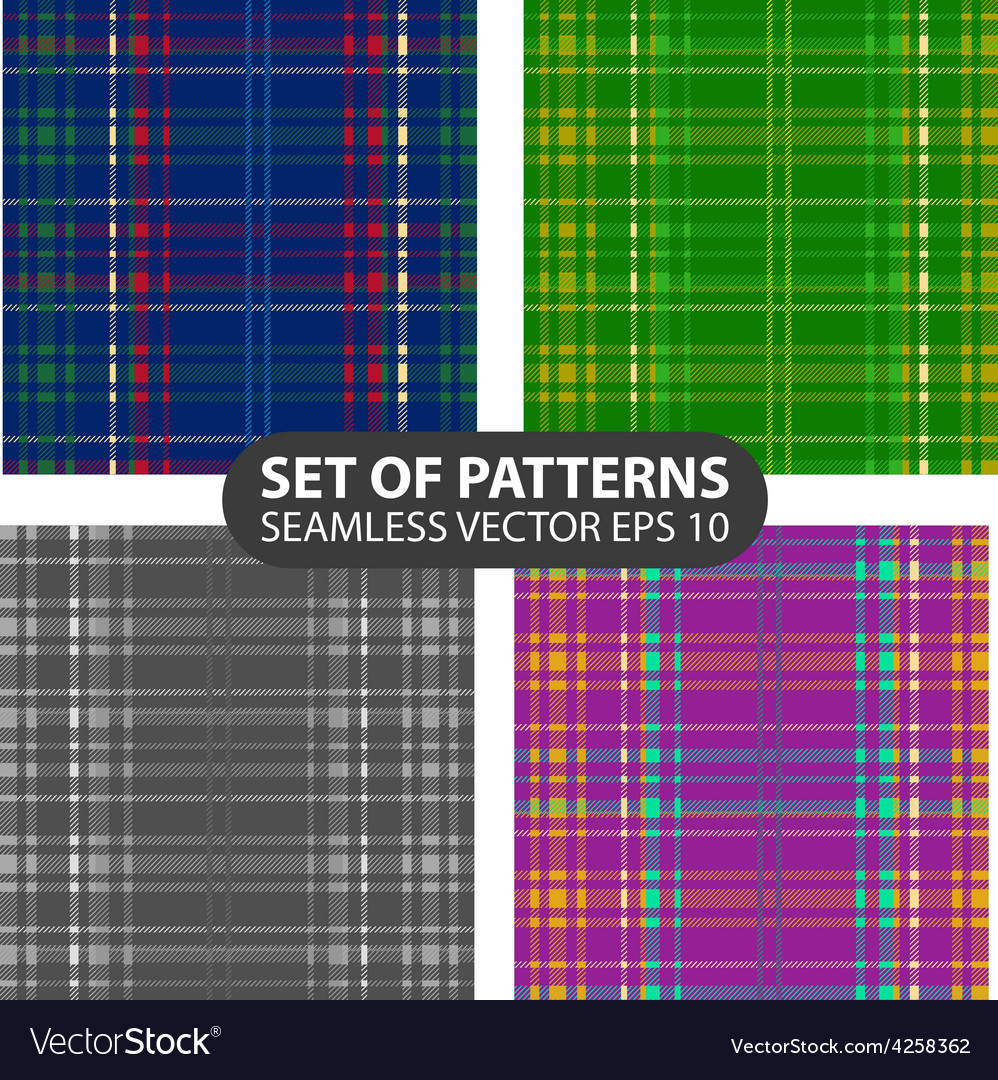 Set of 4 abstract seamless patterns