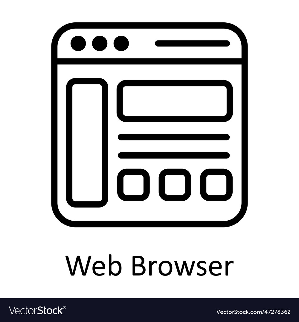 Web browser outline icon design