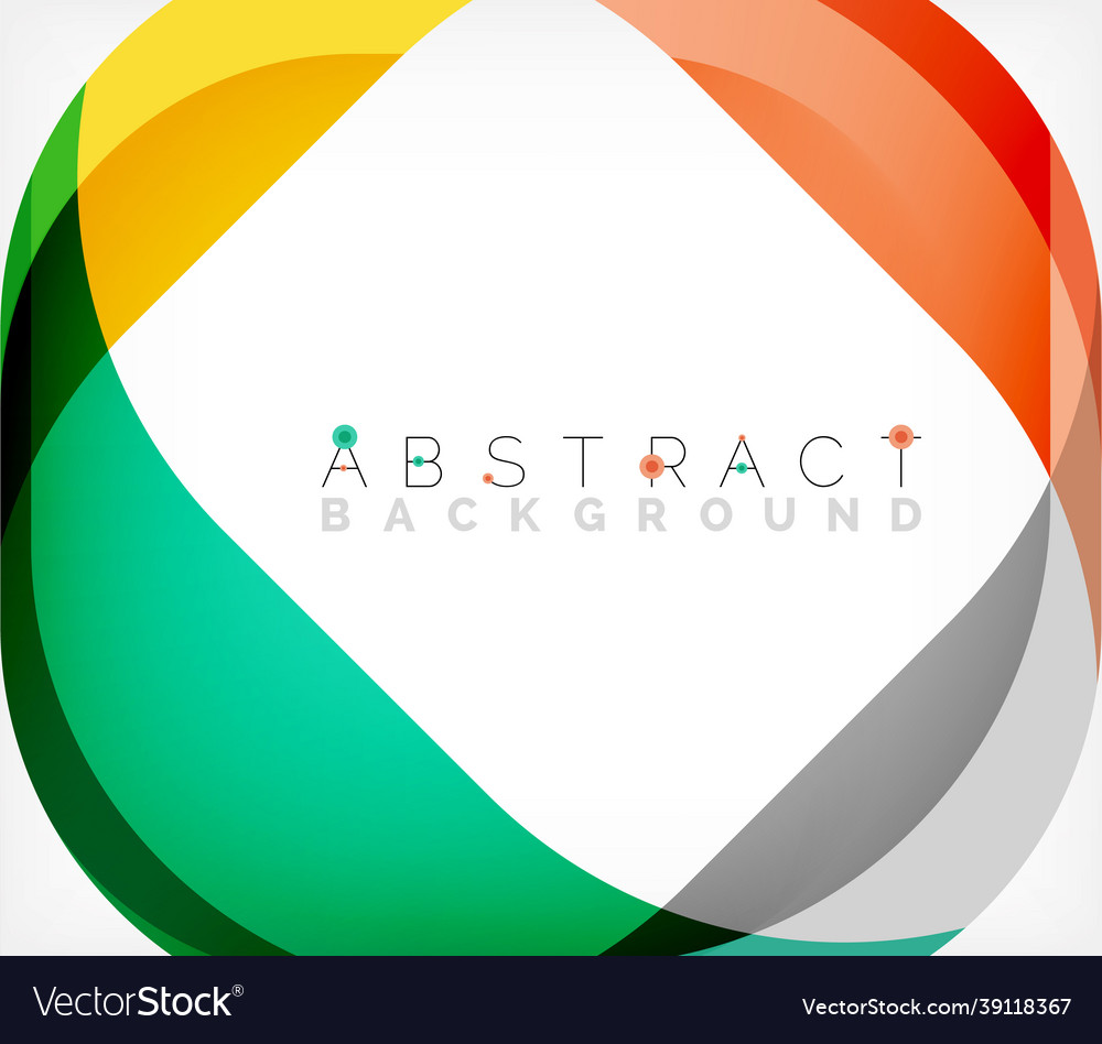 Abstract square shape with overlapping waves vector image Abstract square shape with overlapping waves