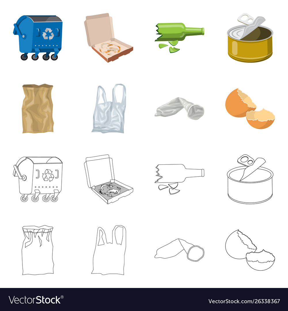 Design dump and sort symbol collection vector image Design dump and sort symbol collection