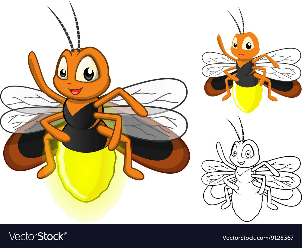 Firefly Cartoon Character Royalty Free Vector Image