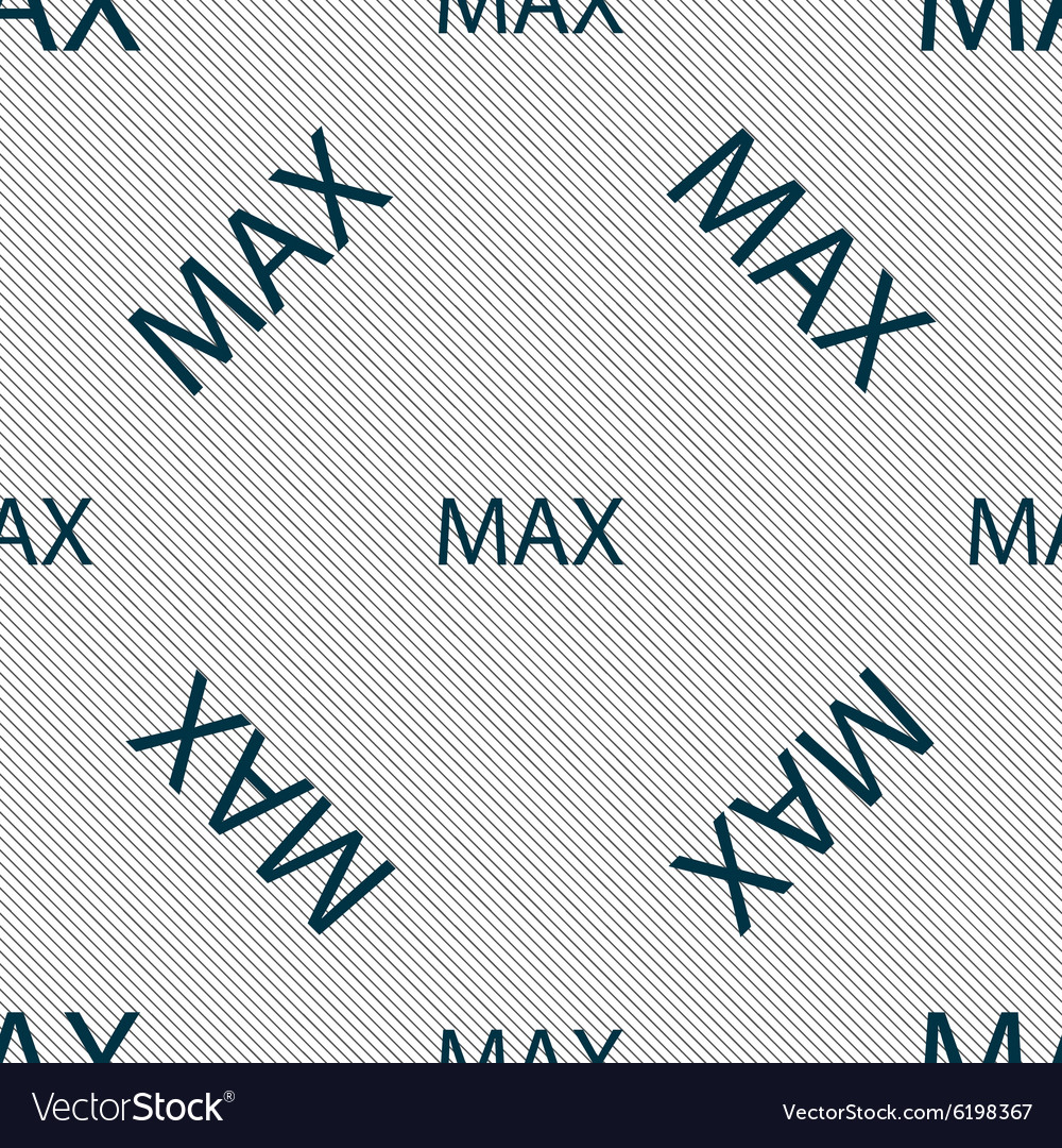 Maximum sign icon seamless pattern with geometric