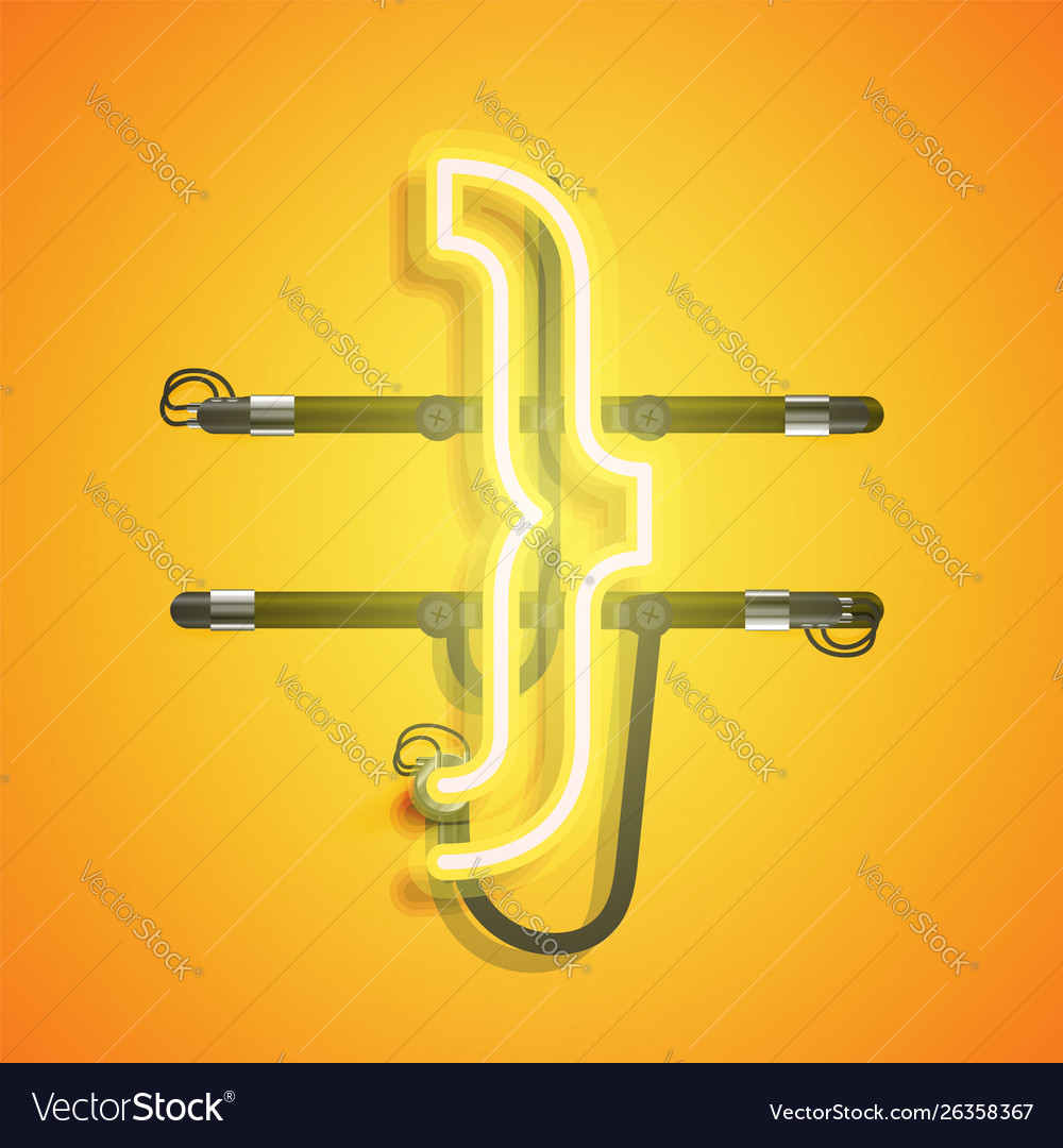 Realistic neon character with wires and console vector image Realistic neon character with wires and console