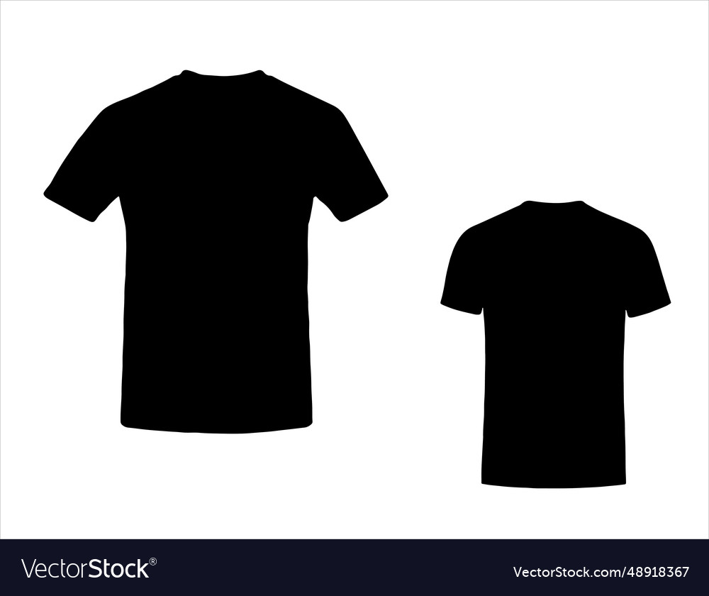 T shirt silhouette art Royalty Free Vector Image