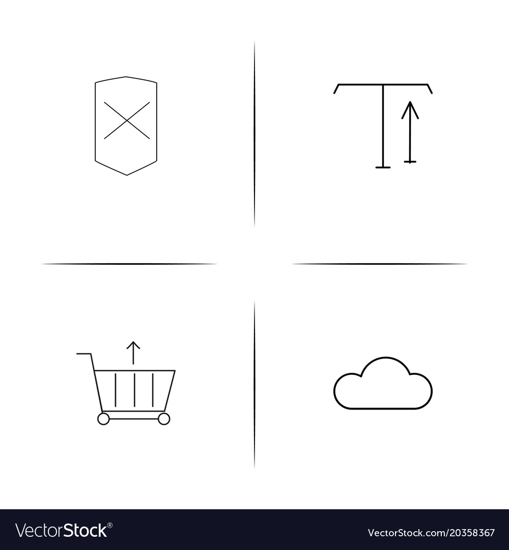 Web und Text einfache lineare Icon setsimple Umriss