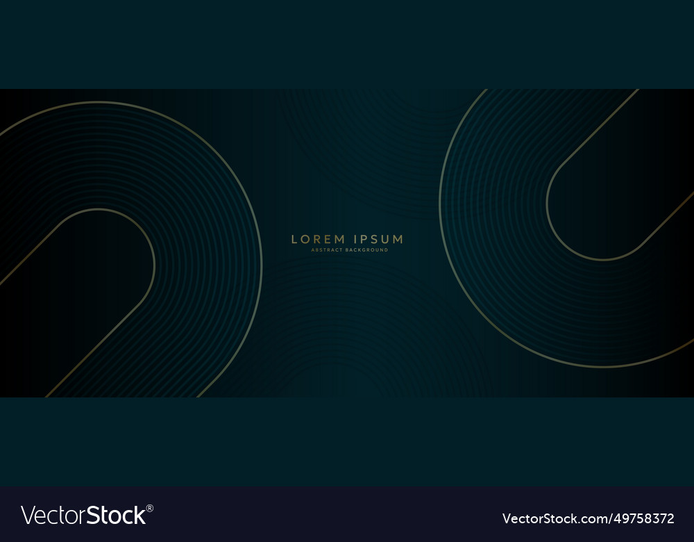 Abstract green geometric golden technology vector image Abstract green geometric golden technology