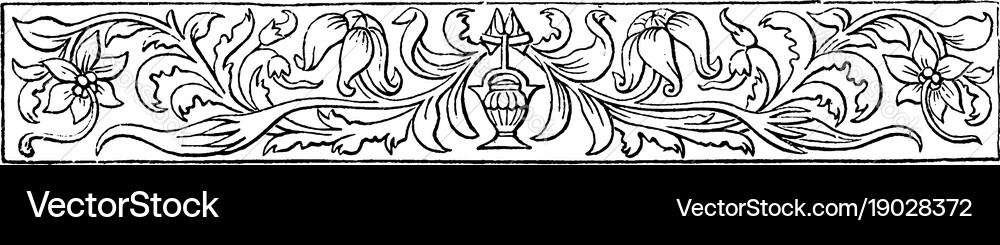 Banner Have A Floral Design With A Small Unknown Vector Image