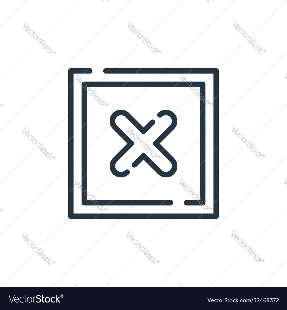 Cross icon editable stroke linear vector image Cross icon editable stroke linear