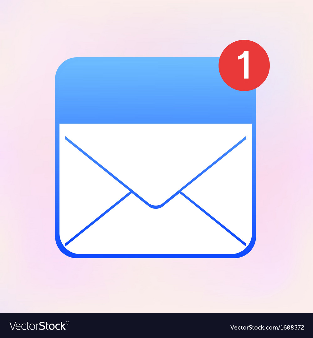 Envelope app icon eps10 Royalty Free Vector Image
