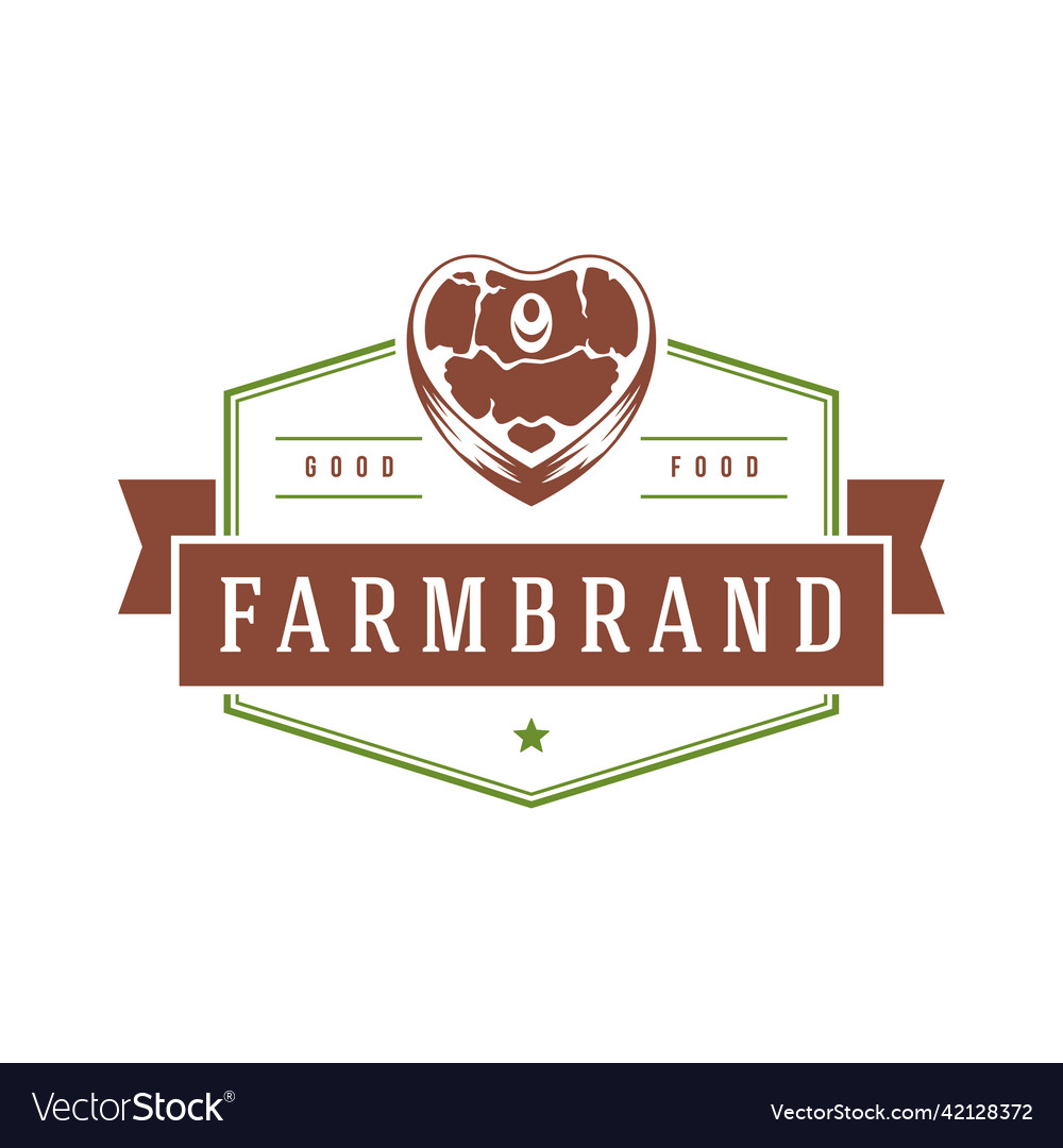 Farmers market logo template vector image Farmers market logo template
