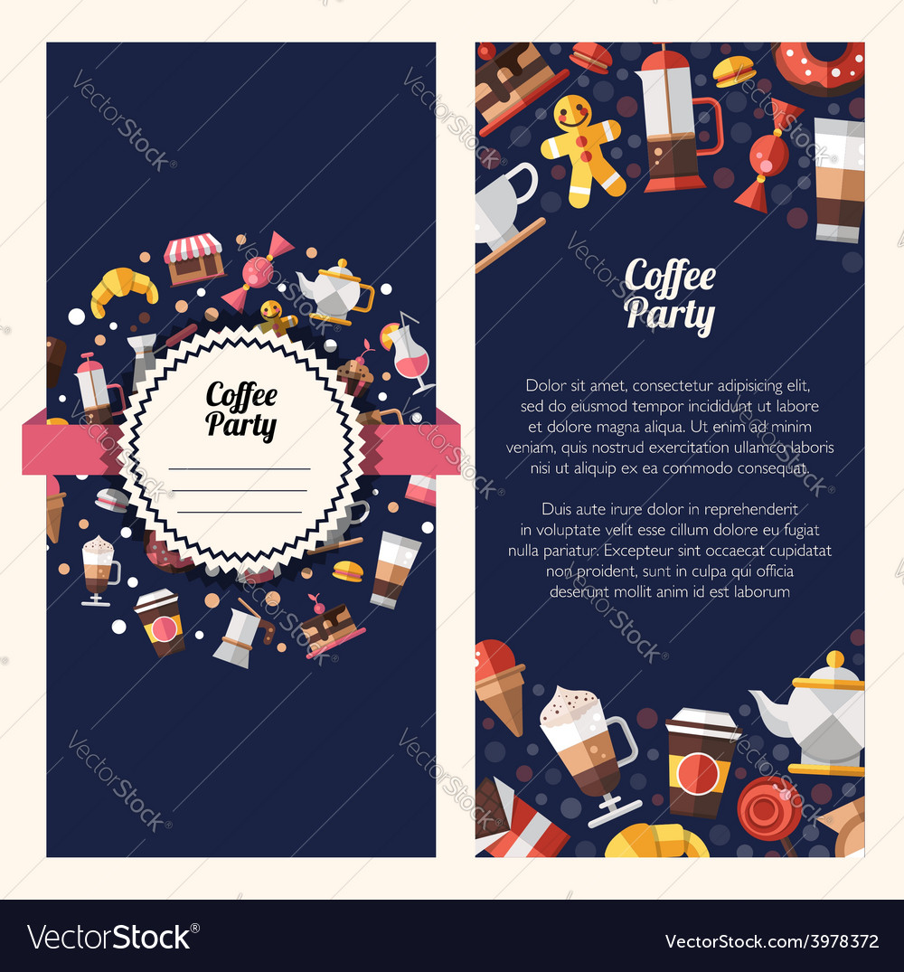 flyer of modern flat design coffee shop cafe and vector image flyer shop