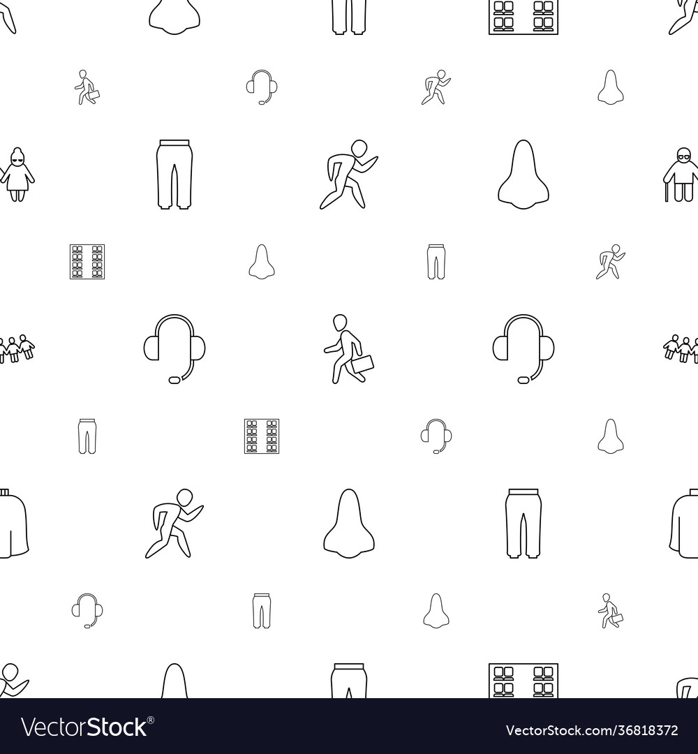 Man icons pattern seamless white background vector image Man icons pattern seamless white background