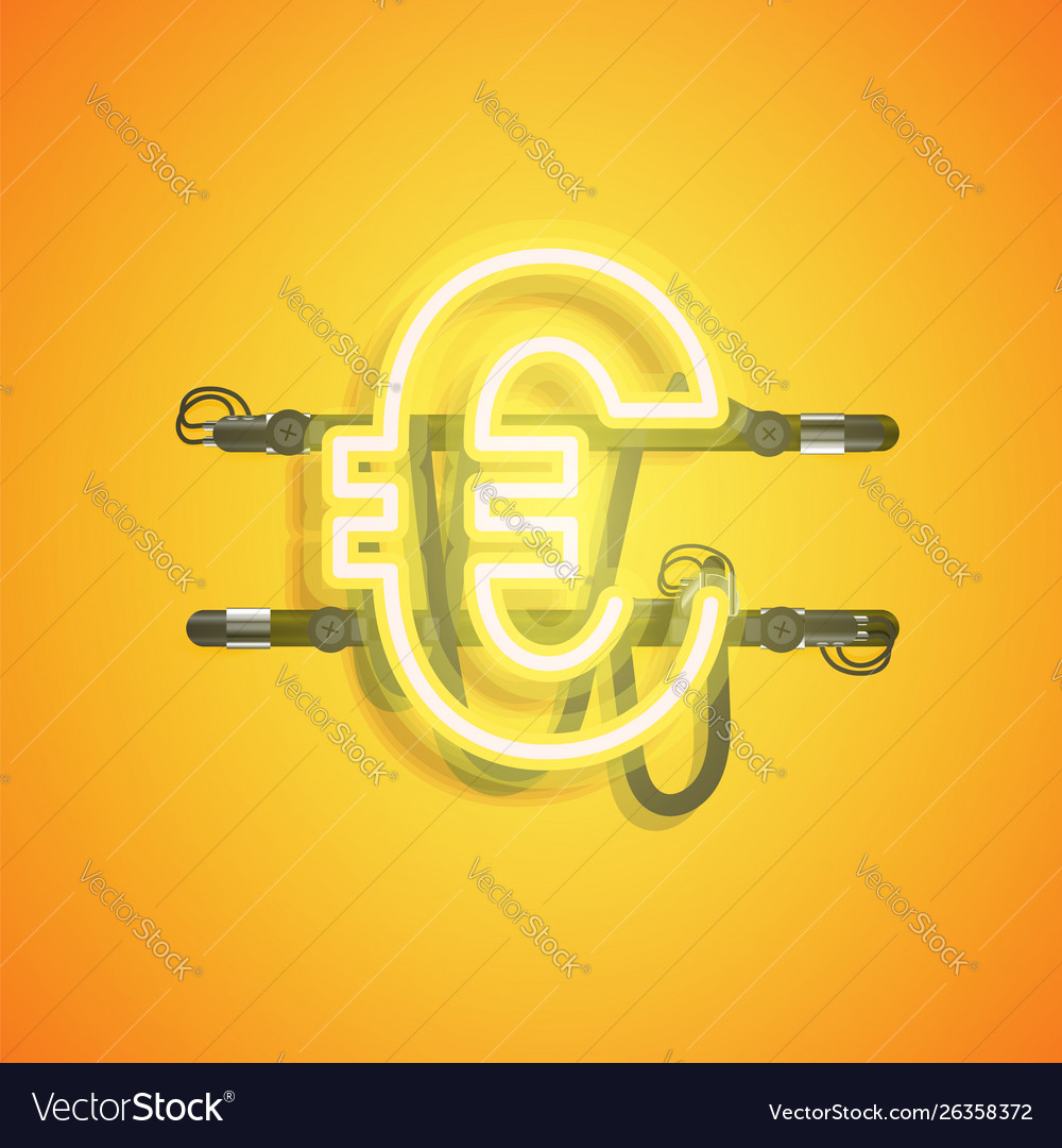 Realistic neon character with wires and console Vector Image Realistic neon character with wires and console