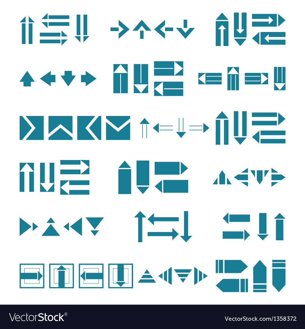 Set of different pointers arrows