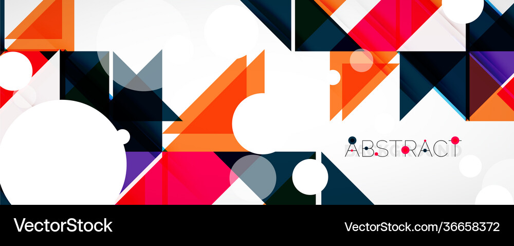 Set triangle geometric backgrounds Royalty Free Vector Image