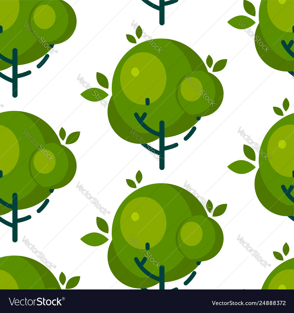 Simple tree icons in flat style vector image Simple tree icons in flat style