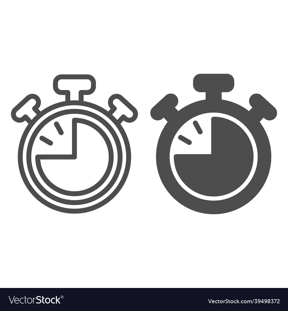 Stopwatch with buttons 45 seconds timer vector image Stopwatch with buttons 45 seconds timer