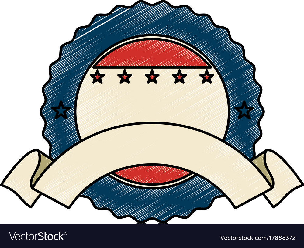 United states of america seal with ribbon