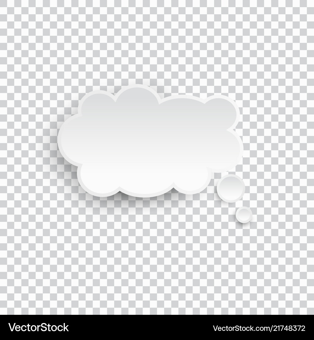 White blank speech bubble isolated Royalty Free Vector Image