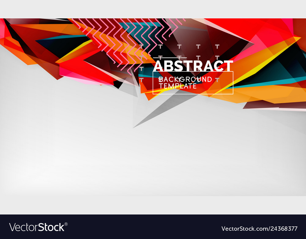 Abstract color triangles geometric background