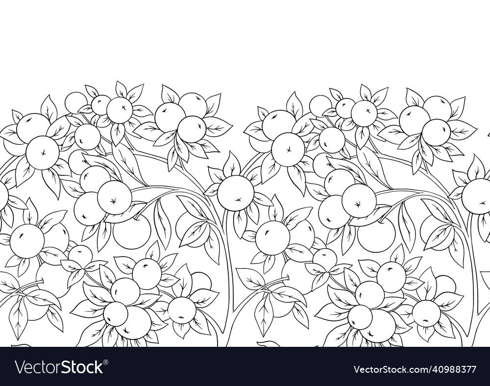 Apples on branches seamless pattern background vector image Apples on branches seamless pattern background