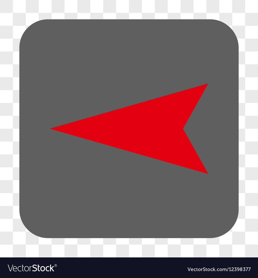 Arrowhead left rounded square button