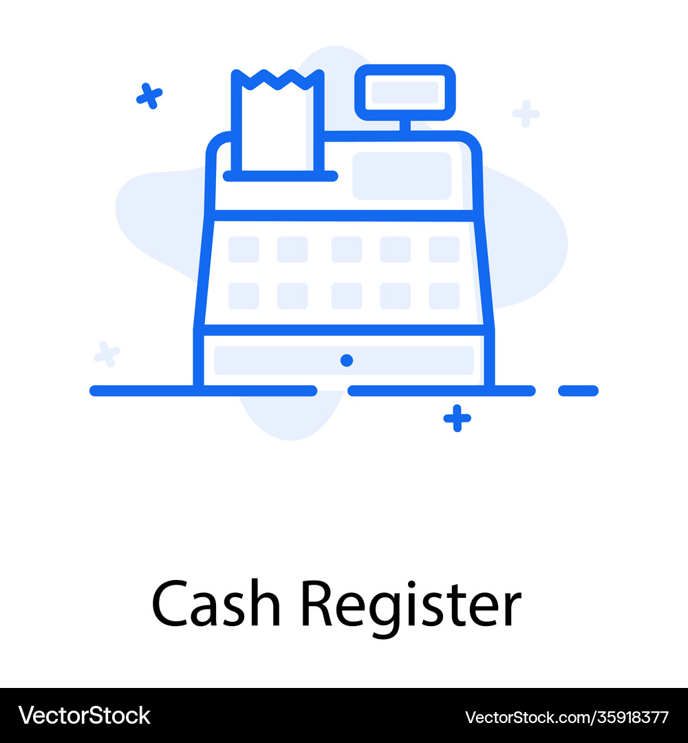 Cash register Royalty Free Vector Image - VectorStock