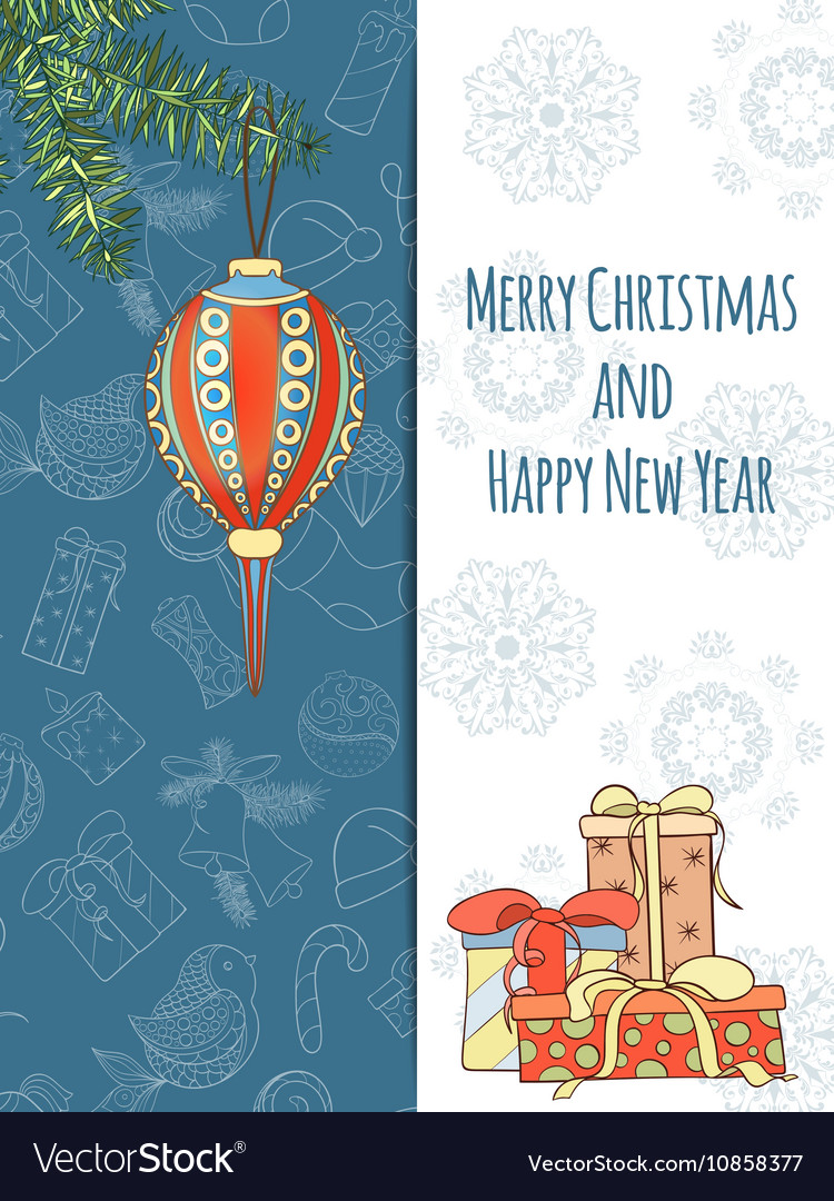 Christmas and new year invitation card