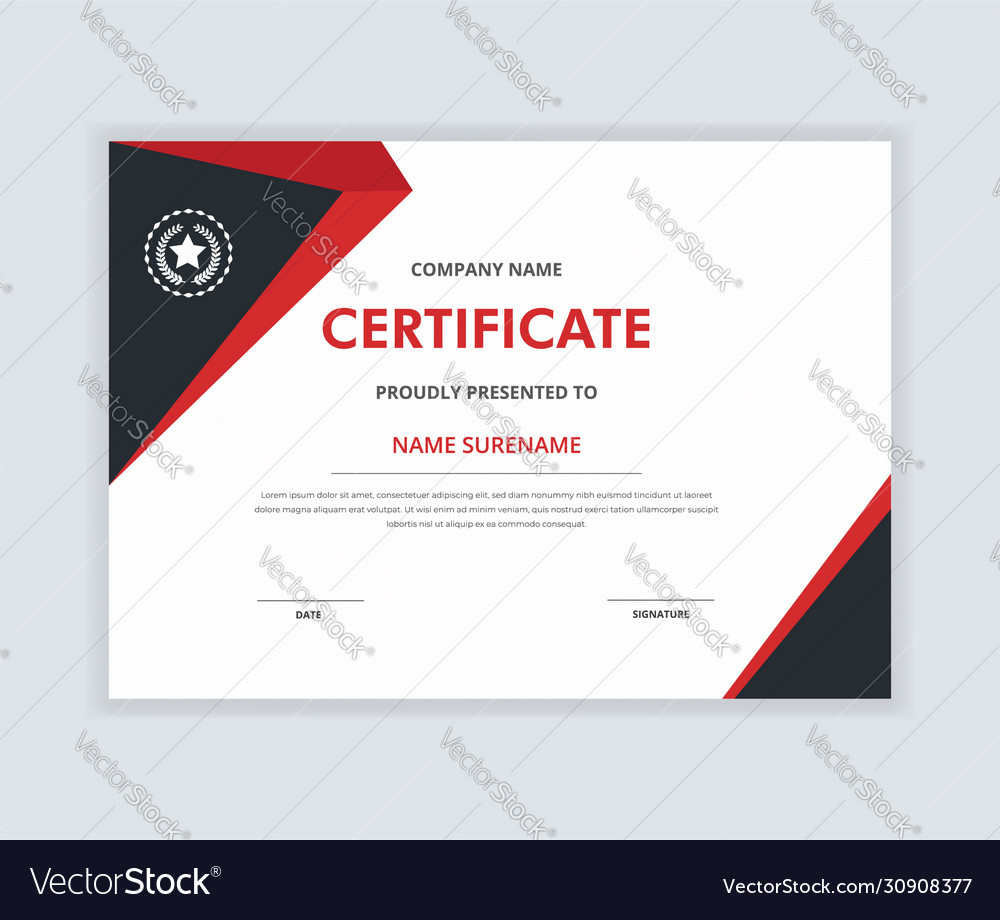 Creative certificate appreciation award Royalty Free Vector