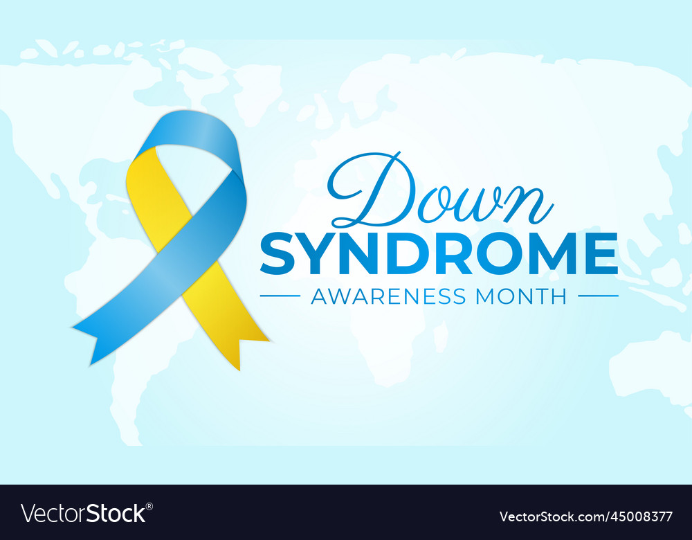 Down syndrome awareness month background Vector Image