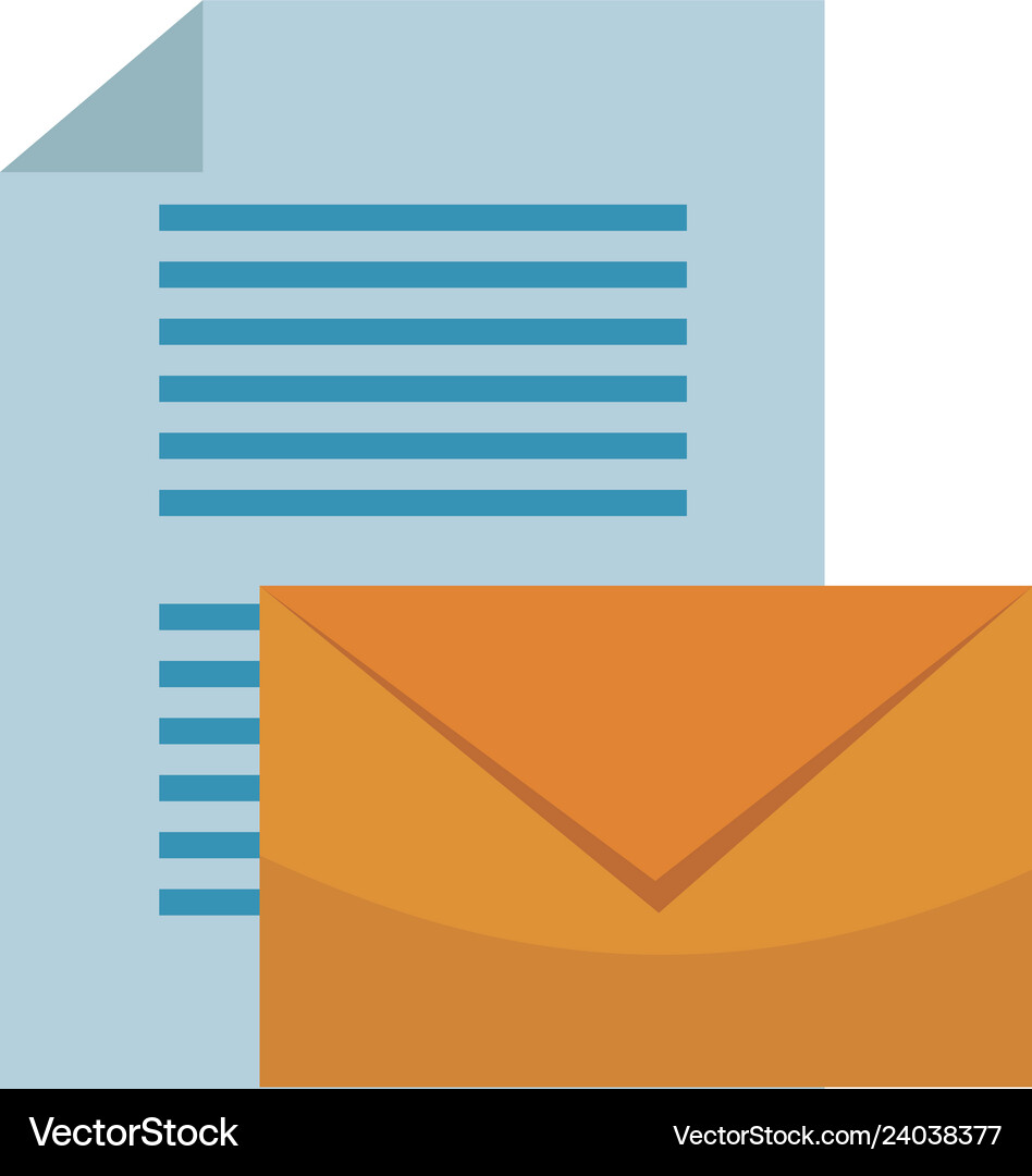 Envelope and documents Royalty Free Vector Image