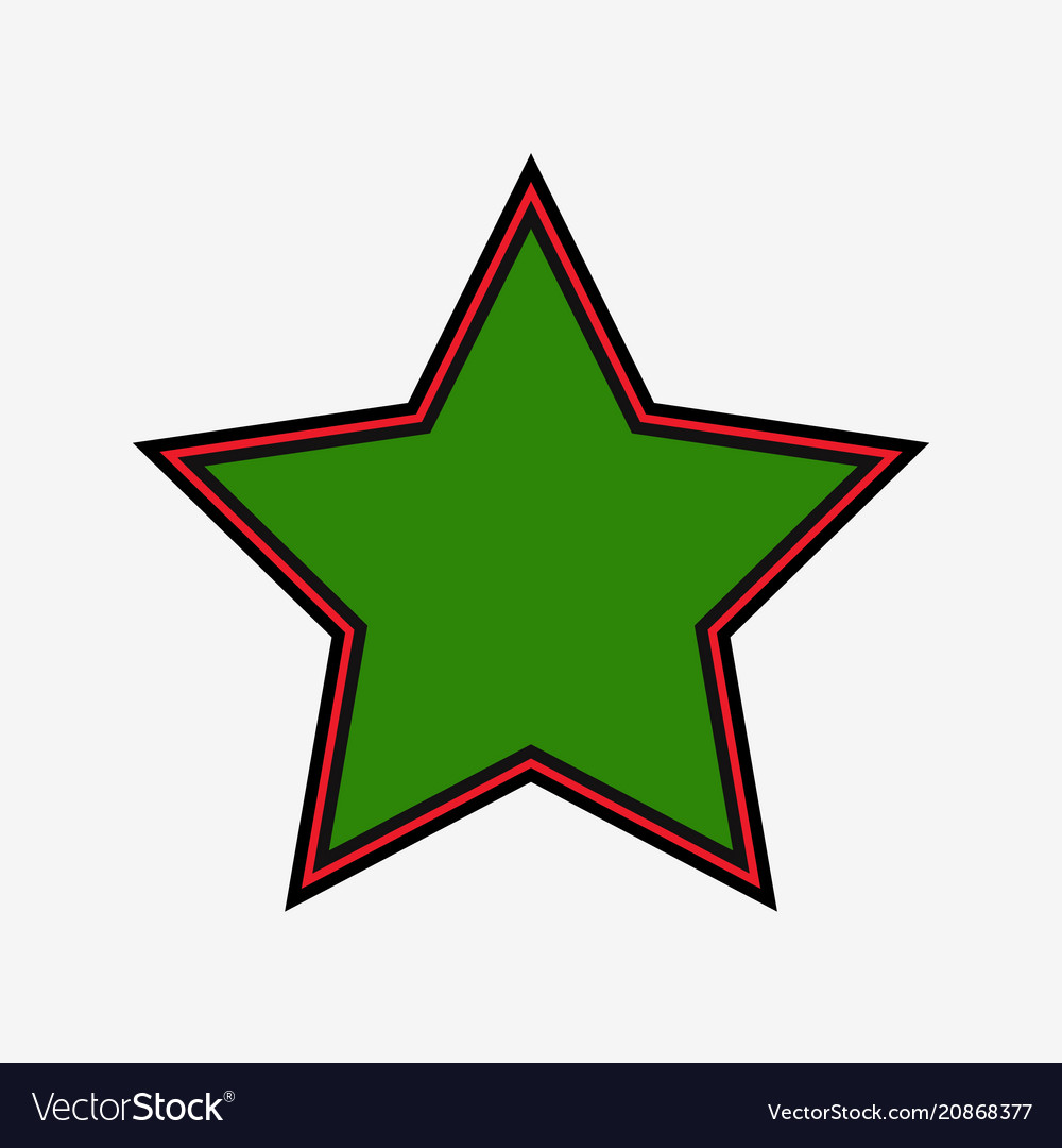 Flat style retro star icon vector image Flat style retro star icon