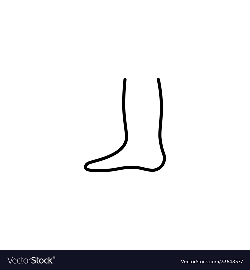 Human organs foot icon Royalty Free Vector Image