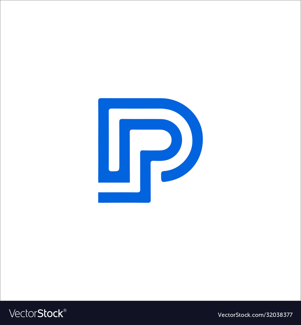 Initial letter pp or p logo design template