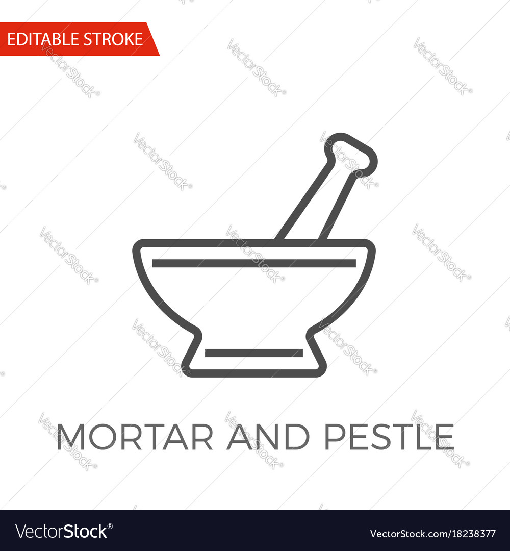 Mortar And Pestle Icon Royalty Free Vector Image 7944